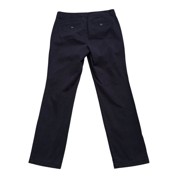 DOCKERS Womens Size 8 Short Black Flat Front Career Work Chino Pants 29" Inseam - Picture 2 of 5